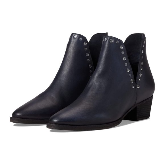 Free People Boots Studded Charm Black Leather Booties